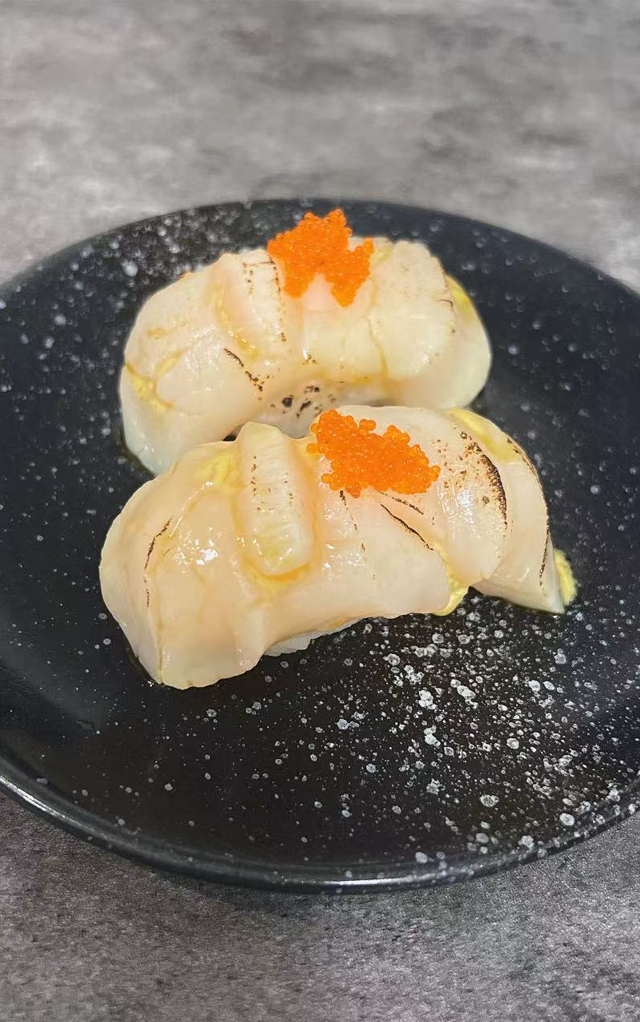 Butter Aburi Scallop Nigiri