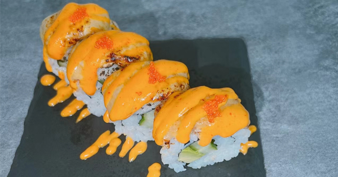 Cheese Eel Volcano Roll